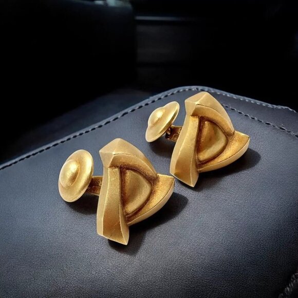 Rare! Vintage Kieselstein Cord 18k Yellow Gold Alligator Eye Cufflinks 1990 - Picture 11 of 11